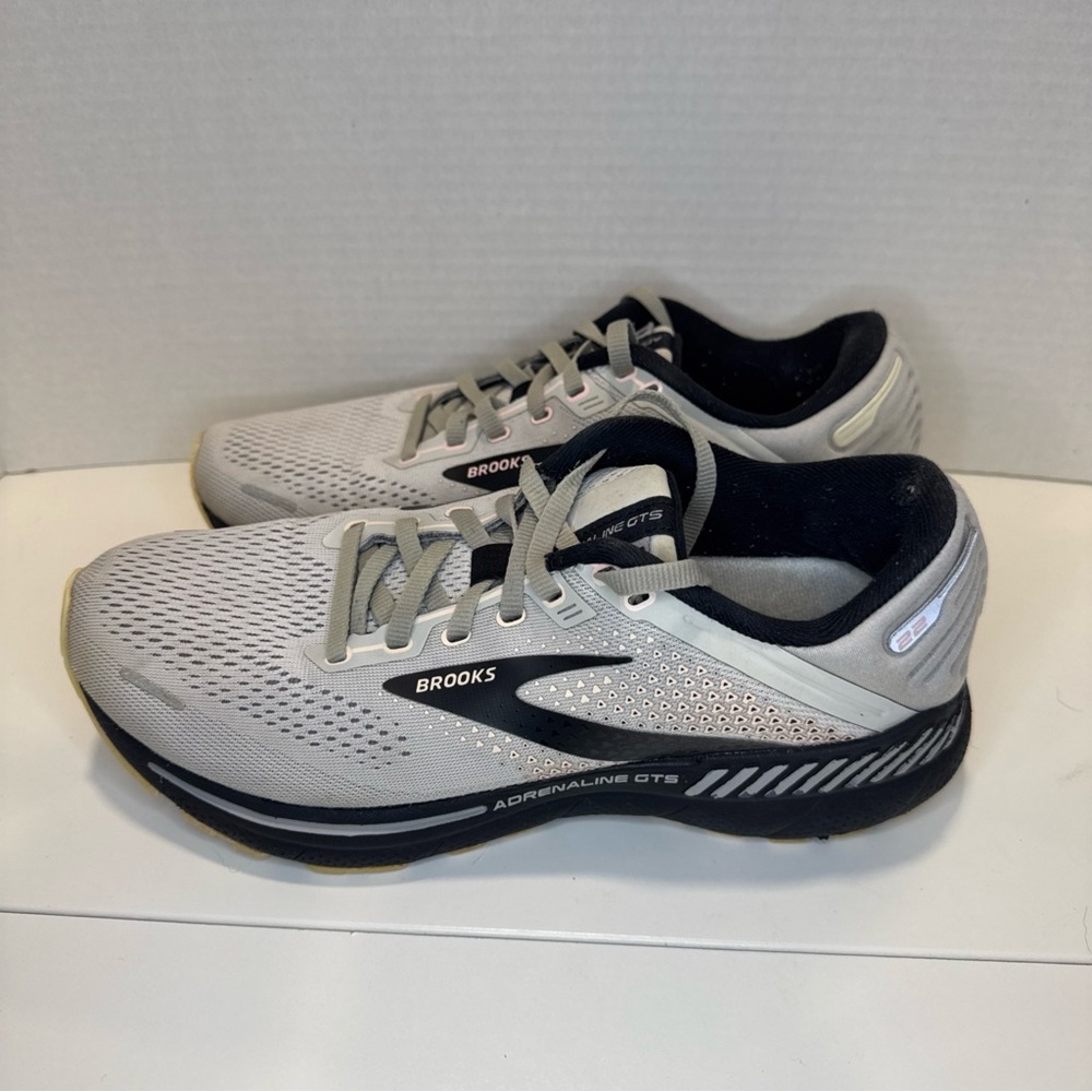 Brooks Adrenaline GTS 22 Light Gray Running Shoes (Woman’s)
